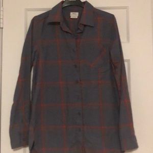 Women’s button up flannel top